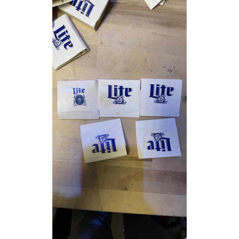 Miller Lite Golf Tees Matchbook Holder Promo - Set of 4 Tees‎ Vintage